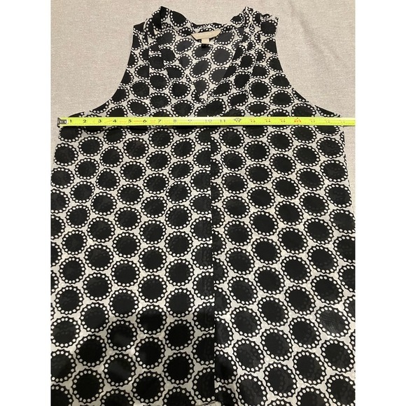 Banana Republic V-Neck Black White Dots Sheer‎ Blouse Medium - Picture 5 of 8